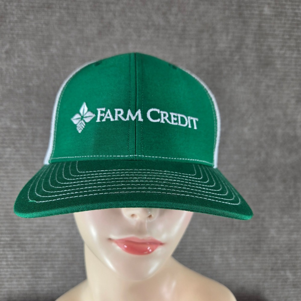 Richardson Mens OSFA Green Farm Credit Embroidered Mesh Back Trucker Hat 112